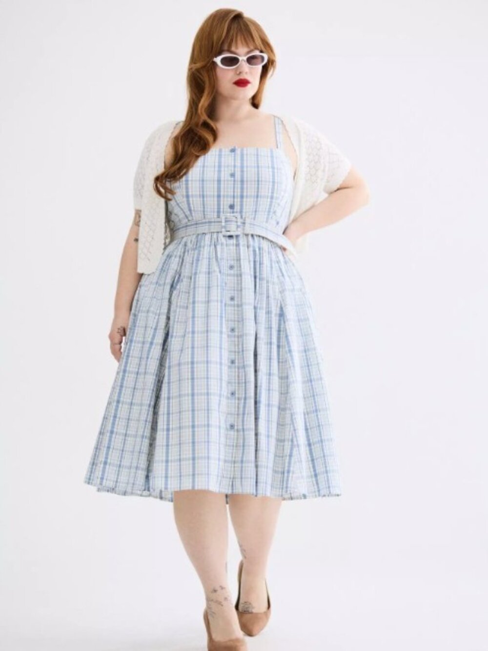 Like New Torrid Retro Chic Button Front Midi Dress - Torrid Sz. 00)